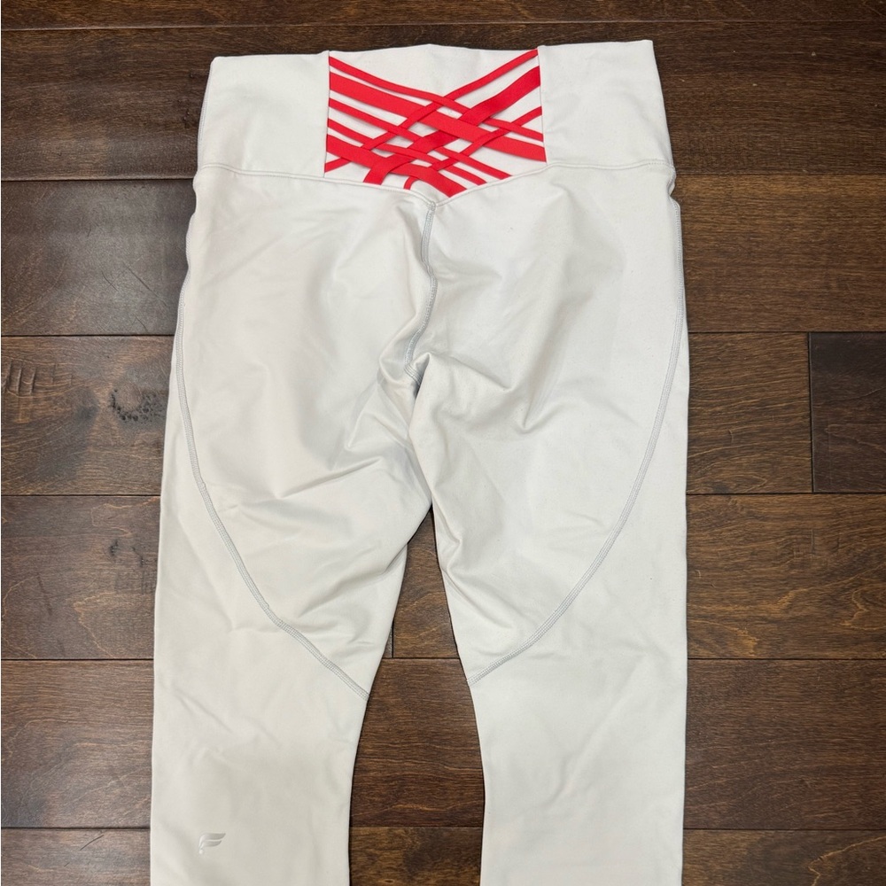 Fabletics Women’s Gray Leggings with Red Detail